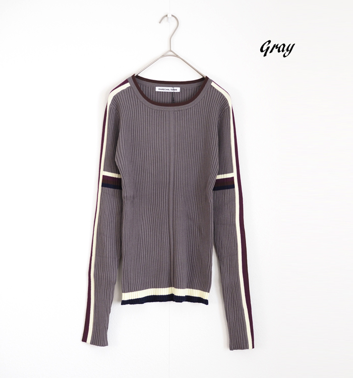 MARECHAL TERRE マルシャルテル ハイゲージリブニット クルーネック