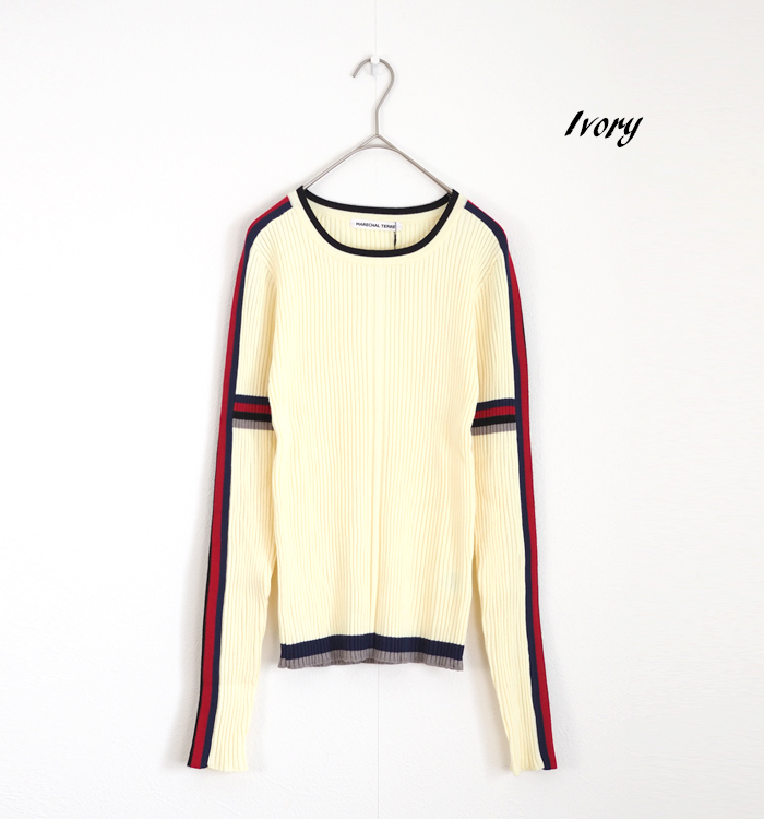 MARECHAL TERRE マルシャルテル ハイゲージリブニット クルーネック