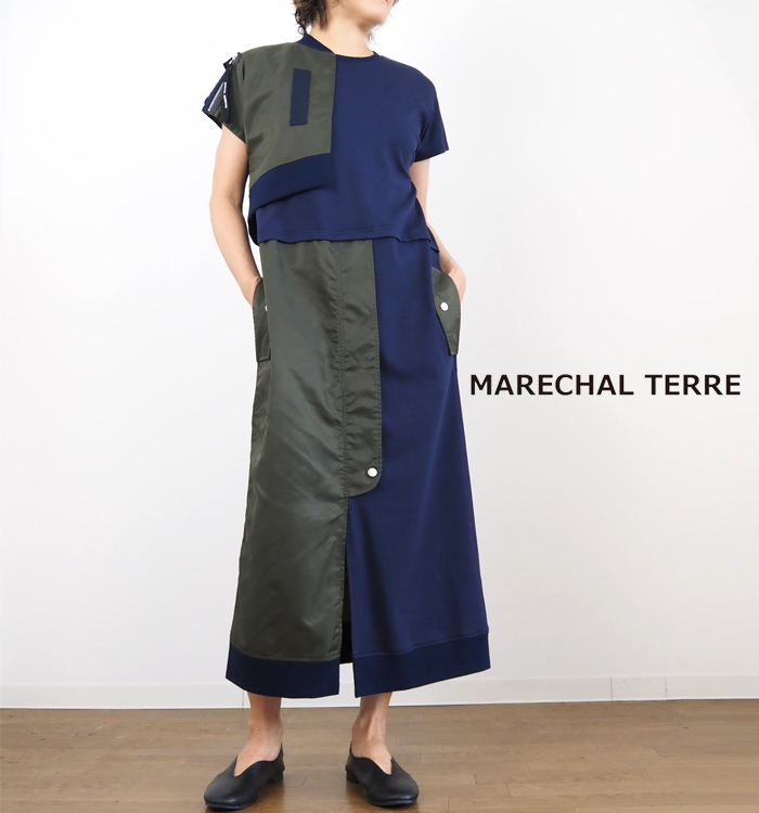 MARECHAL TERRE マルシャルテル ミリタリーワンピース MA-1風