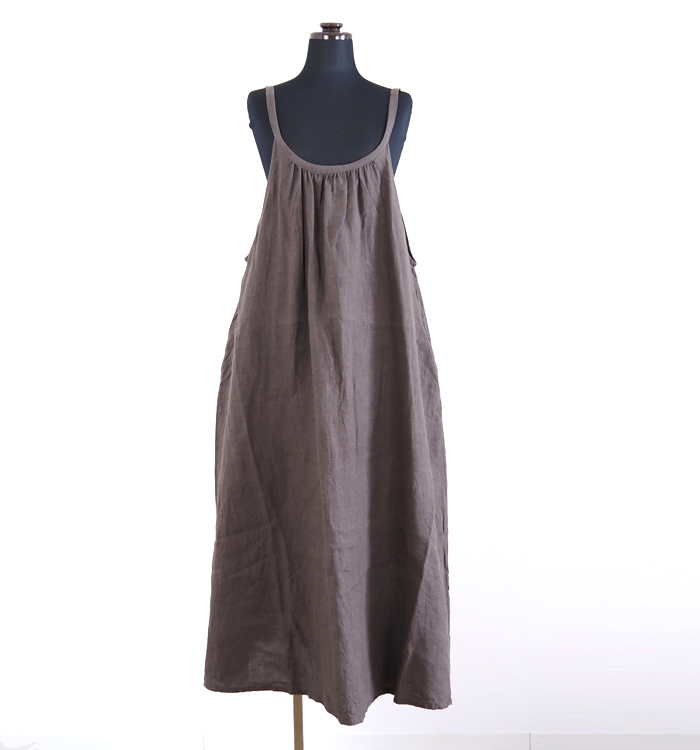 ina イナ フレンチリネン キャミソールワンピース