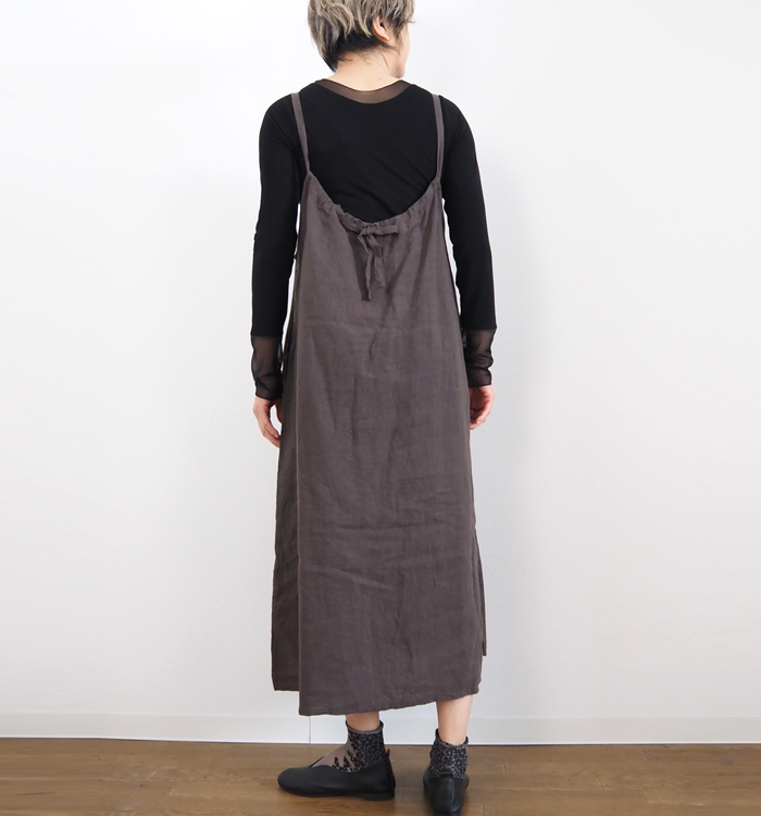 ina イナ フレンチリネン キャミソールワンピース