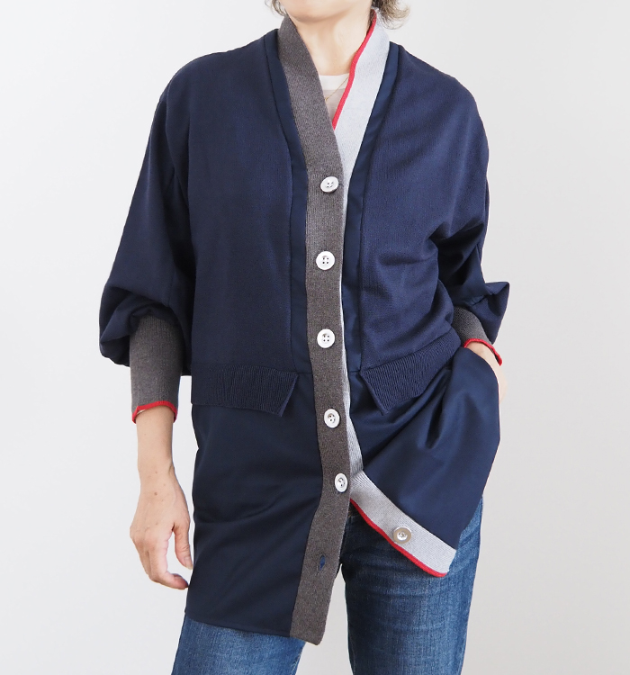 MARECHAL TERRE マルシャルテル ロングカーディガン ニットドッキング