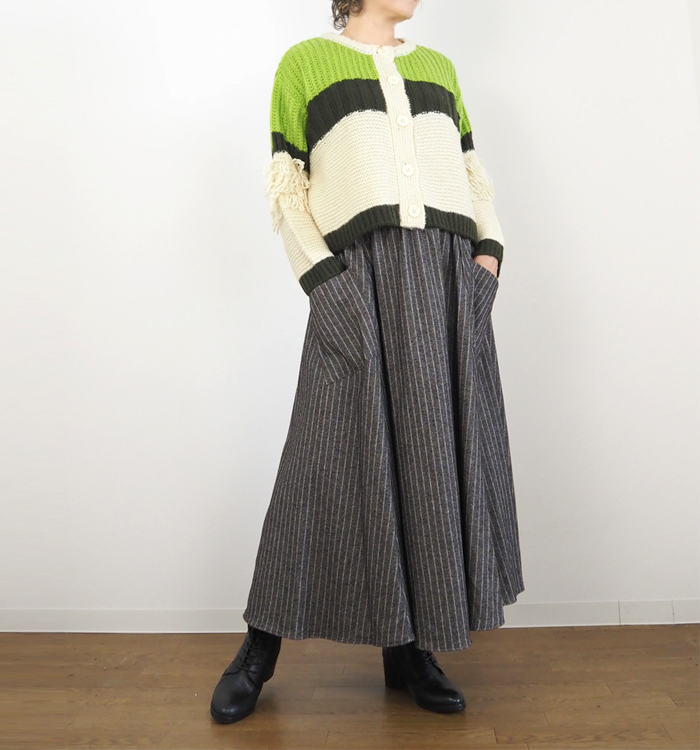 MARECHAL TERRE マルシャルテル フリンジスリーブニットカーディガン