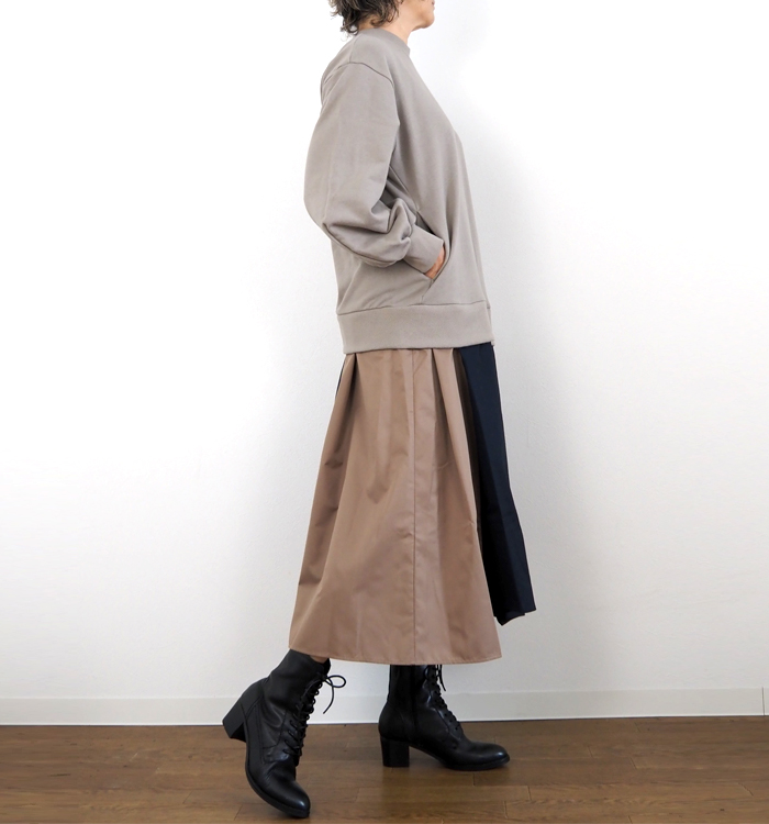 MARECHAL TERRE マルシャルテル 裏毛コンビネーションワンピース