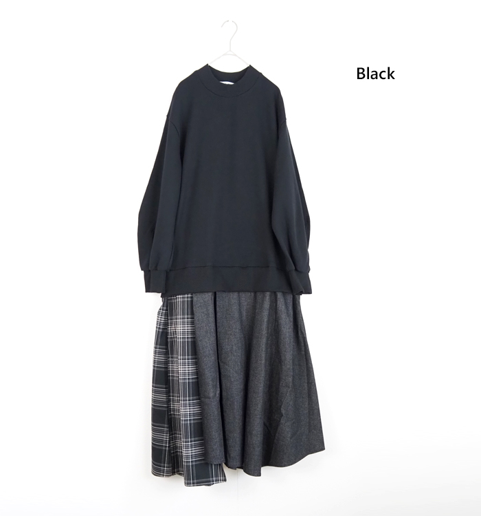 MARECHAL TERRE マルシャルテル 裏毛コンビネーションワンピース