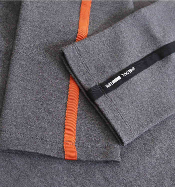 MARECHAL TERRE マルシャルテル ロゴテープ 長袖クルーネックTシャツ