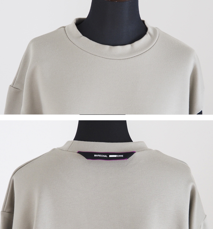 MARECHAL TERRE マルシャルテル ロゴテープ 長袖クルーネックTシャツ