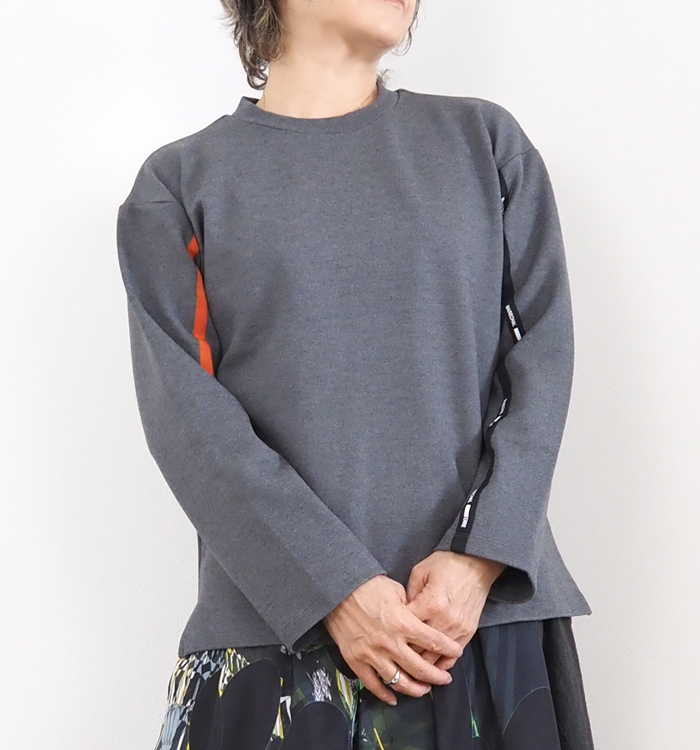 MARECHAL TERRE マルシャルテル ロゴテープ 長袖クルーネックTシャツ