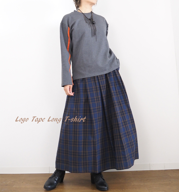 MARECHAL TERRE マルシャルテル ロゴテープ 長袖クルーネックTシャツ