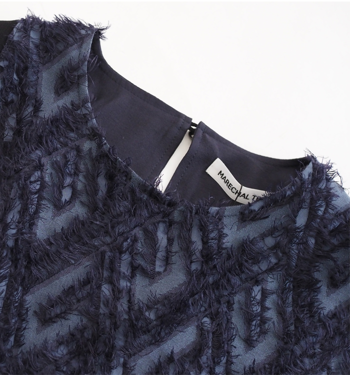MARECHAL TERRE マルシャルテル フリンジジャガード コンビネーションブラウス