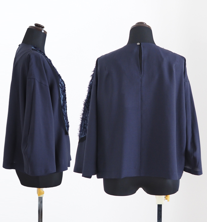 MARECHAL TERRE マルシャルテル フリンジジャガード コンビネーションブラウス