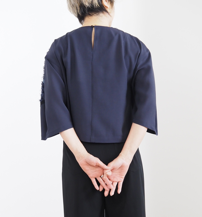 MARECHAL TERRE マルシャルテル フリンジジャガード コンビネーションブラウス