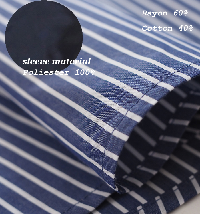 MARECHAL TERRE マルシャルテル ストライプ×無地 切替ルーズシャツ ボリュームスリーブ