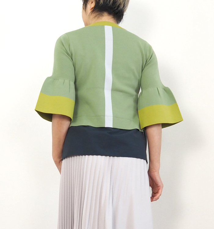 MARECHAL TERRE マルシャルテル ベルスリーブ ドッキングニットプルオーバー