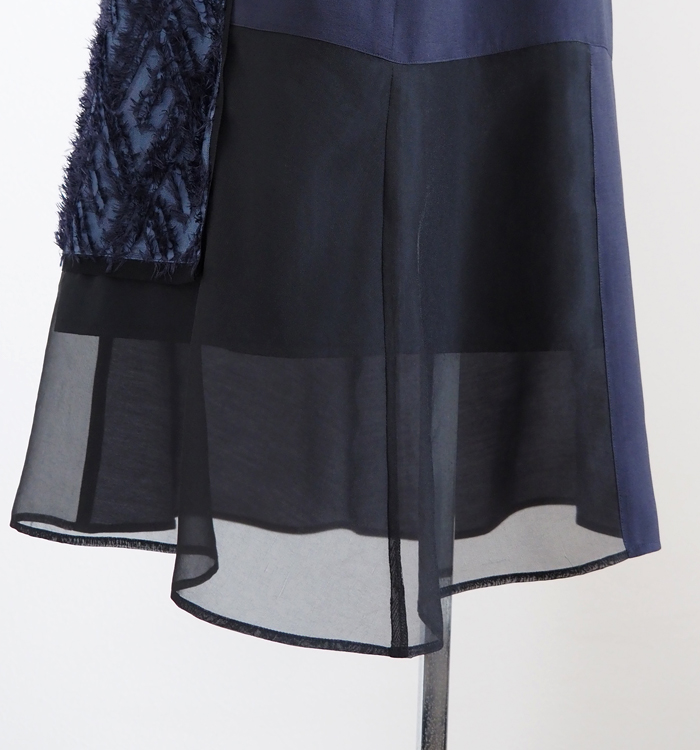 MARECHAL TERRE マルシャルテル フリンジジャガード コンビネーションスカート