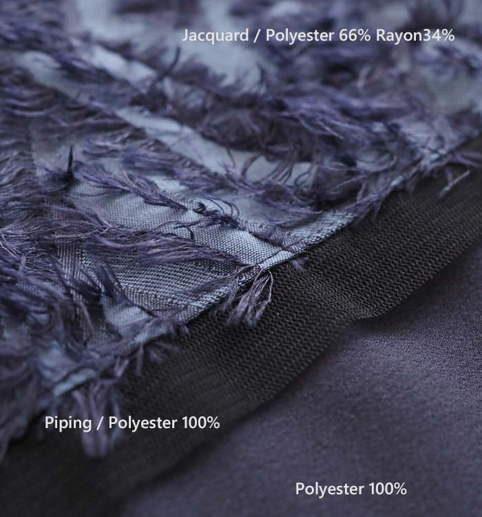 MARECHAL TERRE マルシャルテル フリンジジャガード コンビネーションスカート