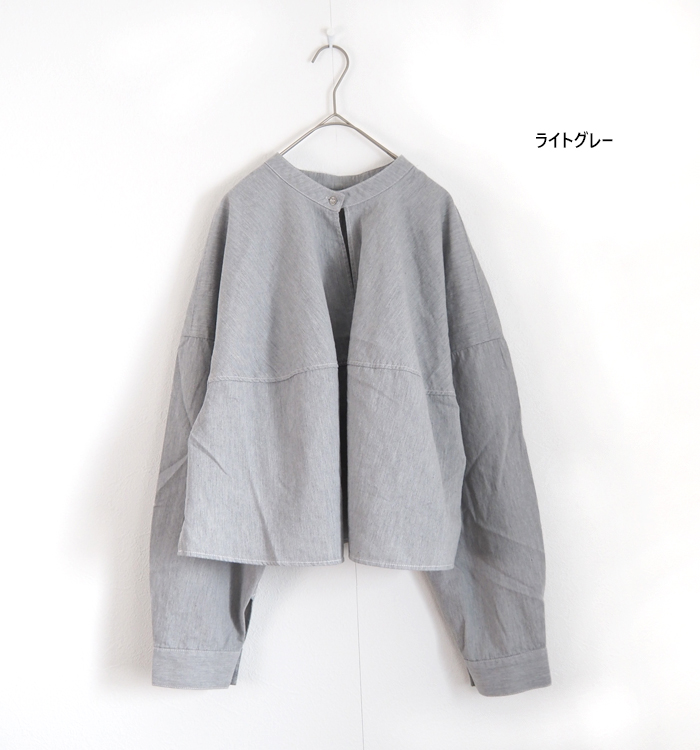 Munich ミューニック 6オンスデニム 前後2WAY クロップトブラウス レディース