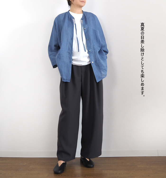 Munich ミューニック 60sフレンチリネン ドルマンルーズシャツ