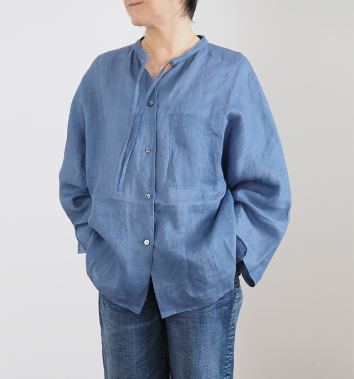 Munich ミューニック 60sフレンチリネン ドルマンルーズシャツ