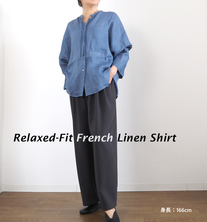 Munich ミューニック 60sフレンチリネン ドルマンルーズシャツ