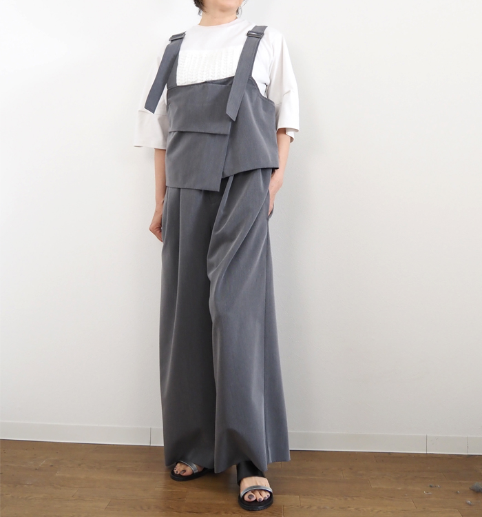 MARECHAL TERRE マルシャルテル レイヤードサロペット ワイドパンツ