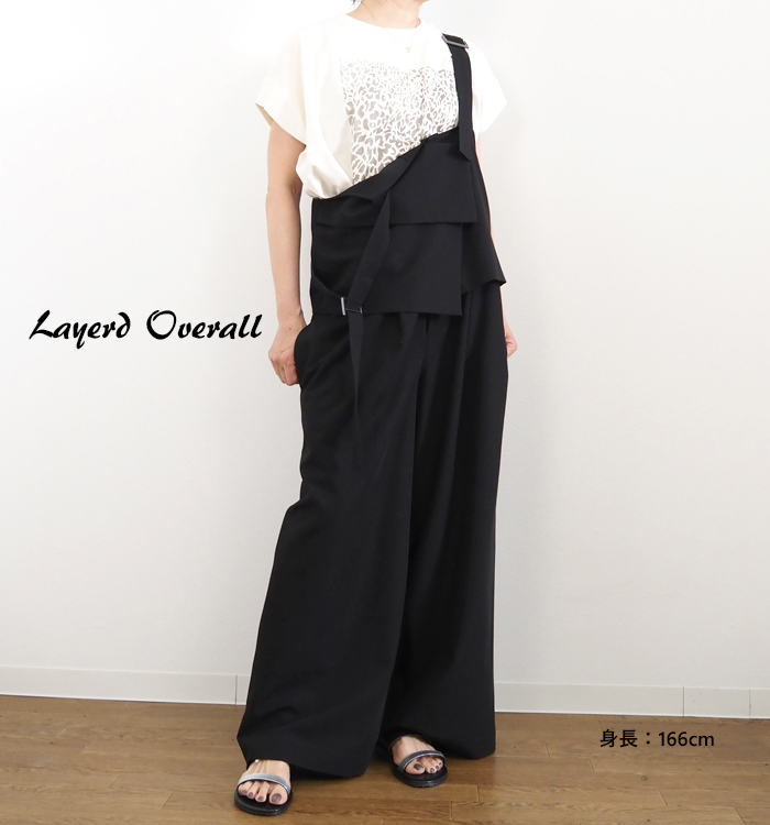 MARECHAL TERRE マルシャルテル レイヤードサロペット ワイドパンツ