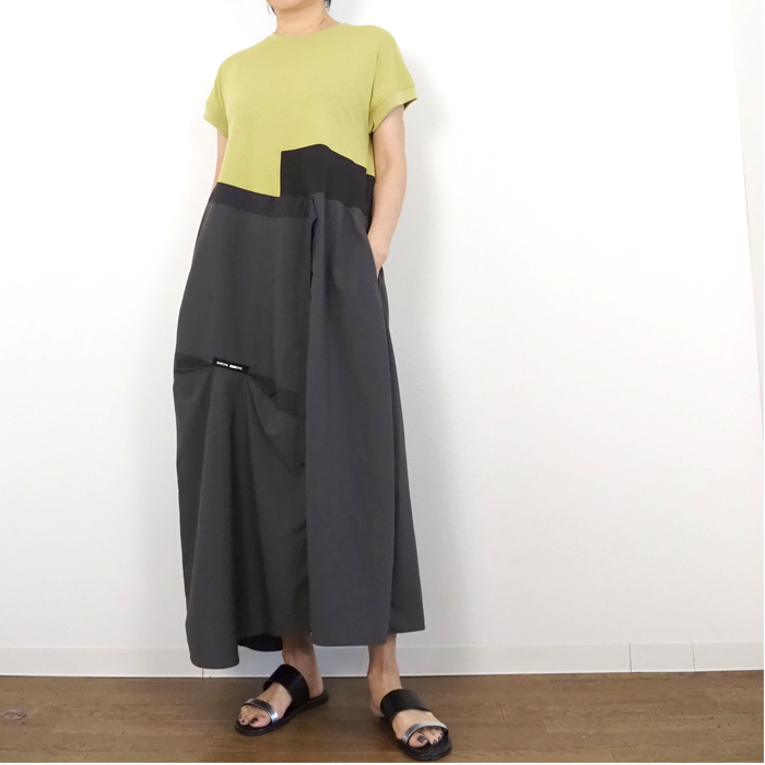 MARECHAL TERRE サックロングワンピース 着用スタイリング