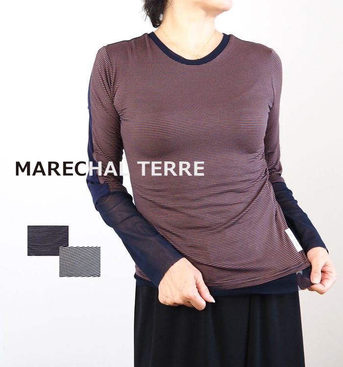 MARECHAL TERRE 2wayシアープルオーバーカットソー 着用イメージ
