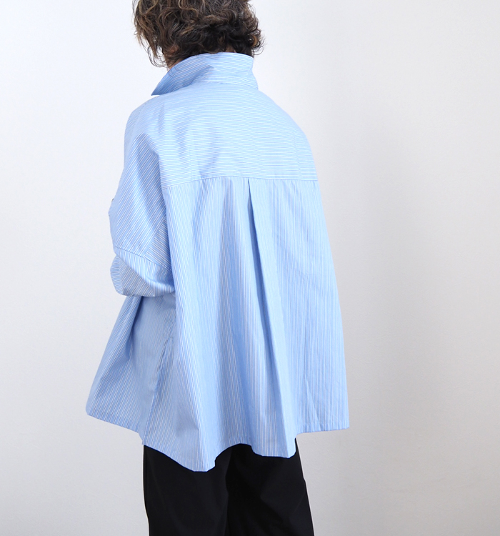 MIDIUMISOLID ミディウミソリッド スキッパー ポンチョシャツ レディース