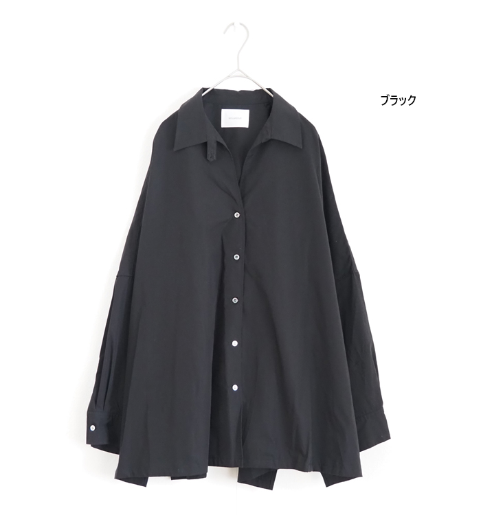 MIDIUMISOLID ミディウミソリッド スキッパー ポンチョシャツ レディース