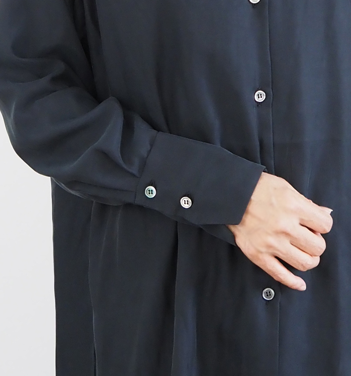 MIDIUMISOLID ミディウミソリッド リラックスシャツ レギュラーカラー レディース