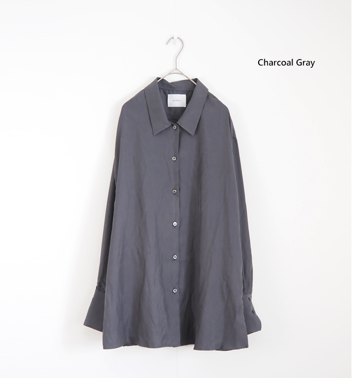 MIDIUMISOLID ミディウミソリッド リラックスシャツ レギュラーカラー レディース