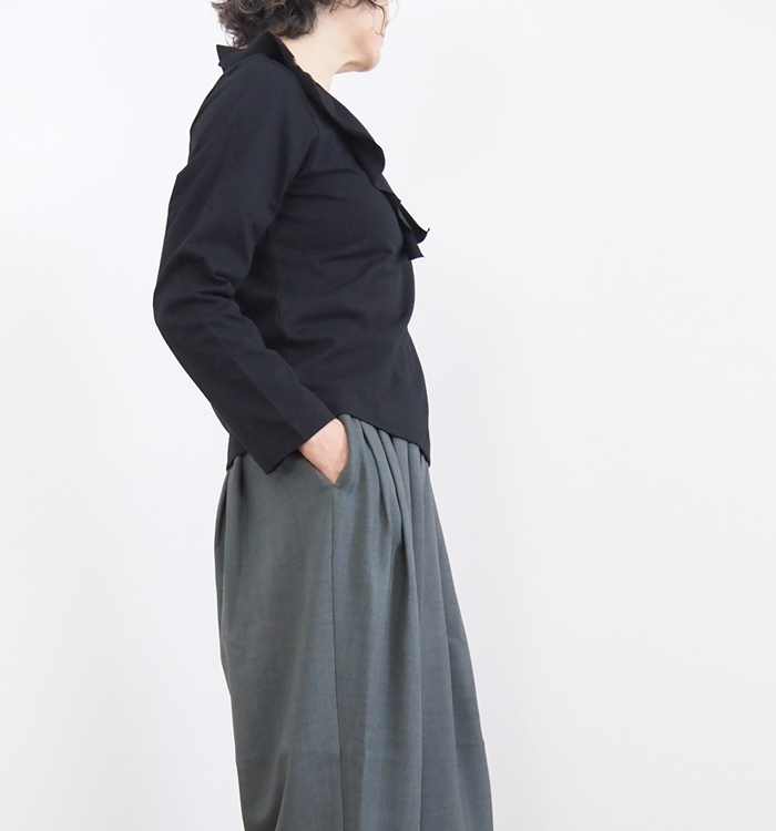 mizuiro ind ミズイロインド プルオーバー フリルカラー ロングスリーブ