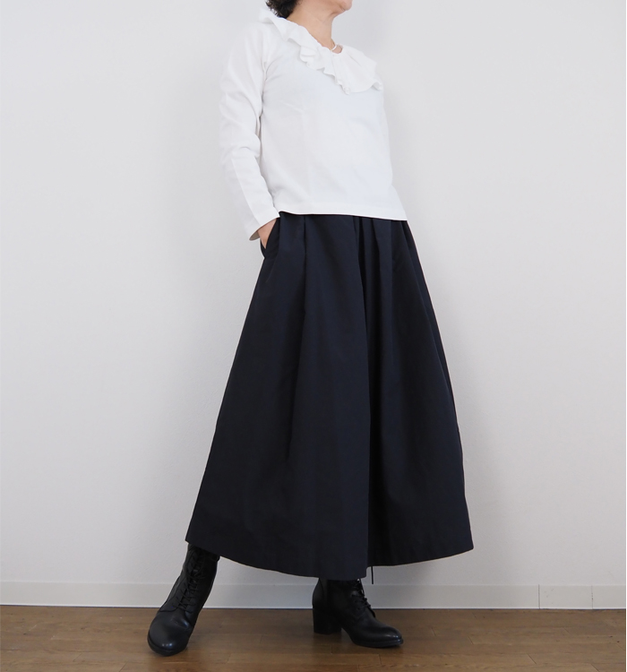 mizuiro ind ミズイロインド プルオーバー フリルカラー ロング