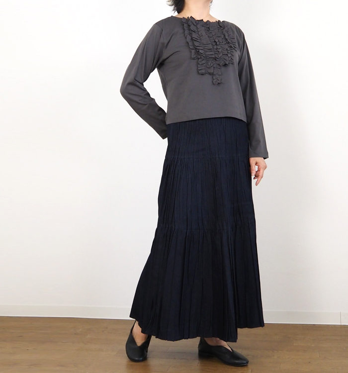 mizuiro ind フリルプルオーバーT 着用イメージ