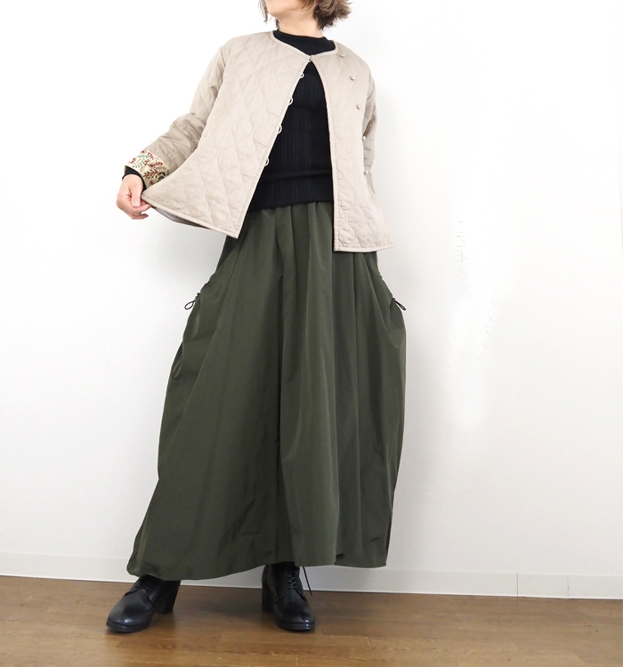 mizuiro ind ミズイロインド キルトジャケット 刺繍テープ レディース