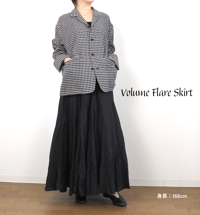 mizuiro ind ミズイロインド コットンローンボリュームフレアースカート 