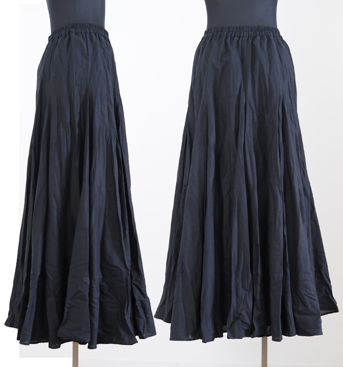 mizuiro ind ミズイロインド コットンローンボリュームフレアースカート 