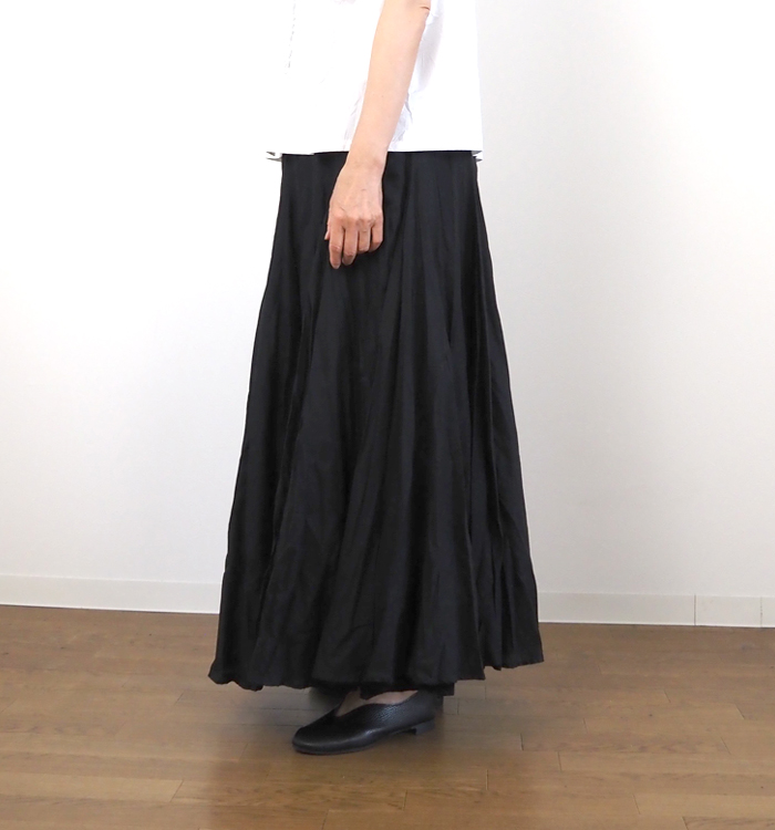 mizuiro ind ミズイロインド コットンローンボリュームフレアースカート 