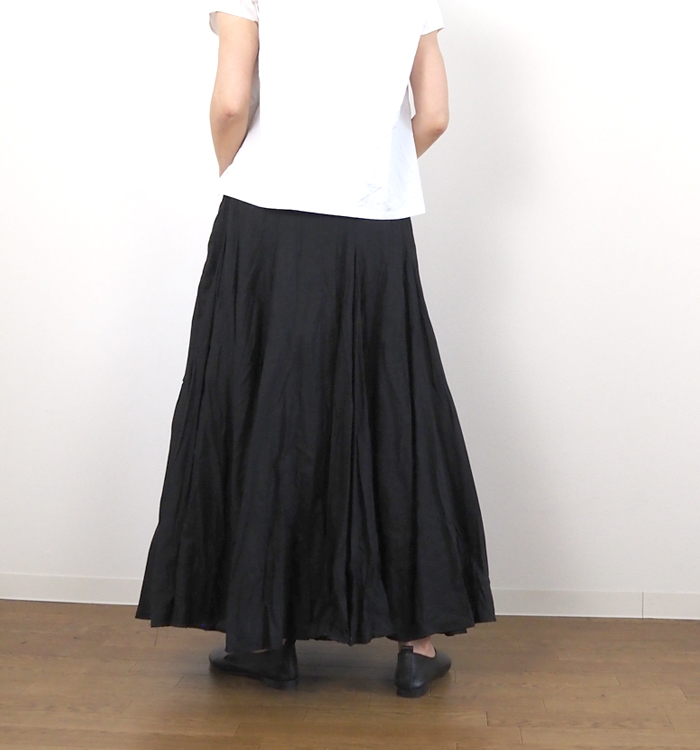 mizuiro ind ミズイロインド コットンローンボリュームフレアースカート 