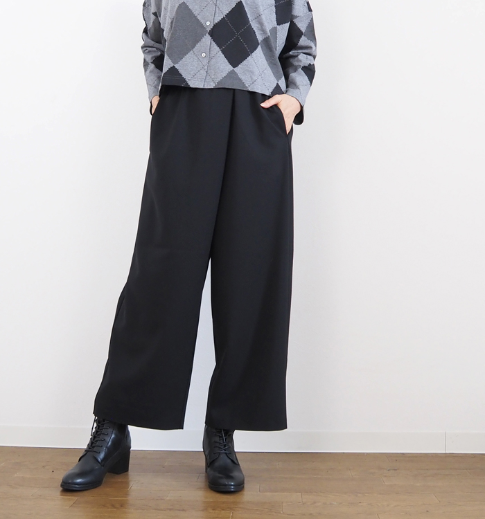 mizuiro ind ミズイロインド パンツ ラップライクイージーパンツ