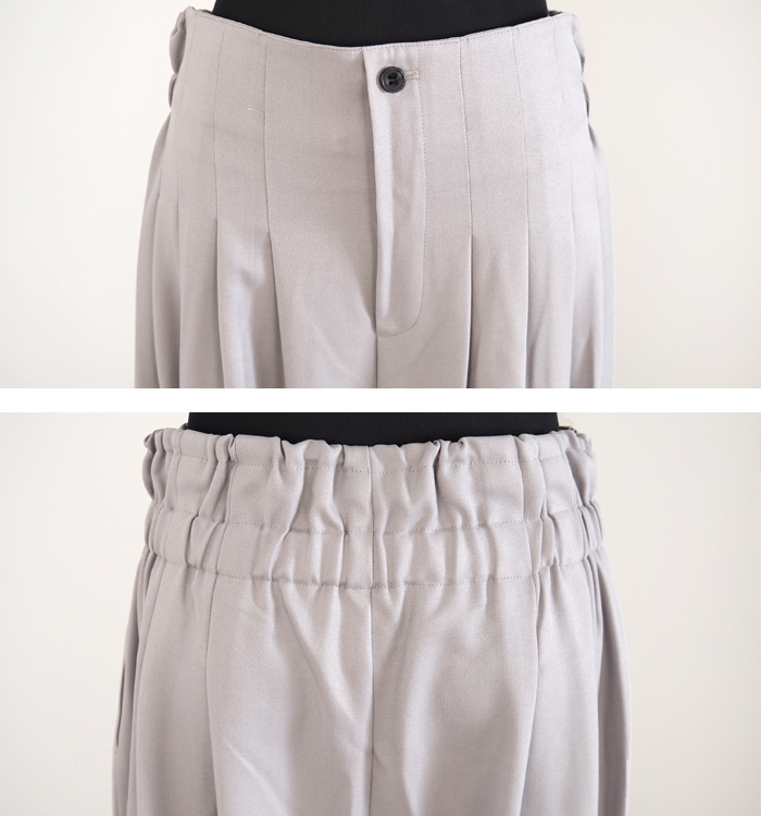 mizuiro ind ミズイロインド ハイウエストタックパンツ レディース