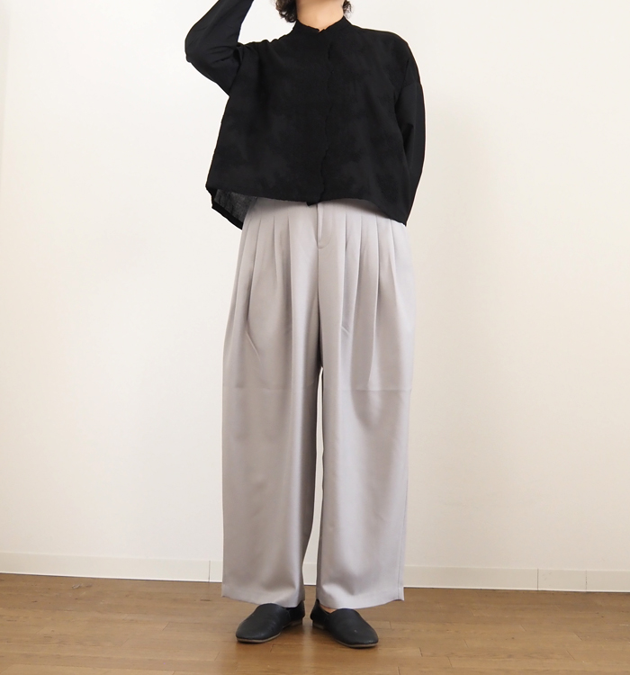 mizuiro ind ミズイロインド ハイウエストタックパンツ