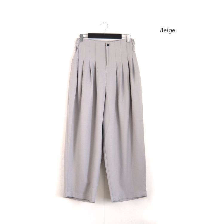 新品未使用　mizuiro ind ミズイロインド　タックショートパンツ mizuiro ind｜ハイウエスト タック パンツ high waist tuck PT 3