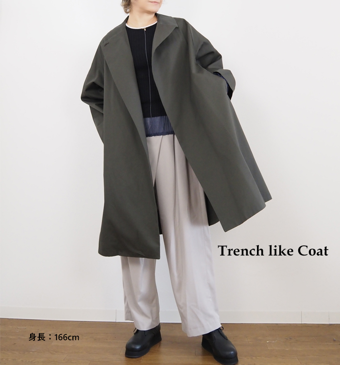 mizuiro ind ミズイロインド トレンチライクコート レディース 3-270057