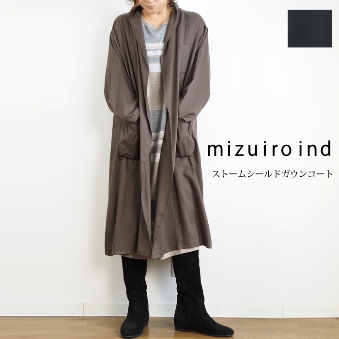 mizuiro ind ミズイロインド ストームシールド ガウンコート レディース 