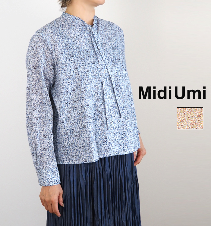 MidiUmi ミディウミ リバティ ボウタイシャツ レディース 3-739986