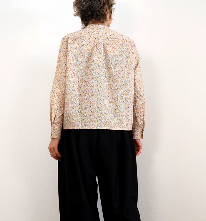 MidiUmi ミディウミ リバティ ボウタイシャツ レディース