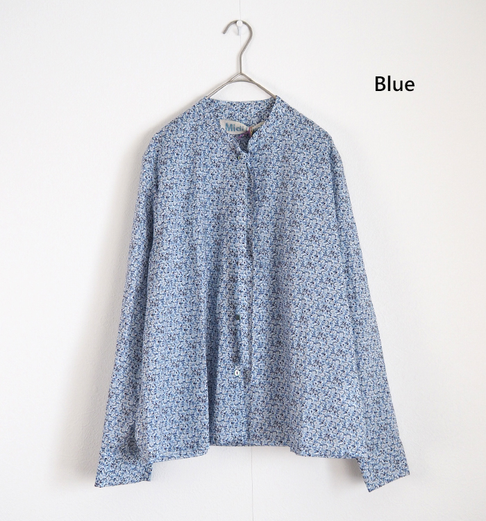 MidiUmi ミディウミ リバティ ボウタイシャツ レディース