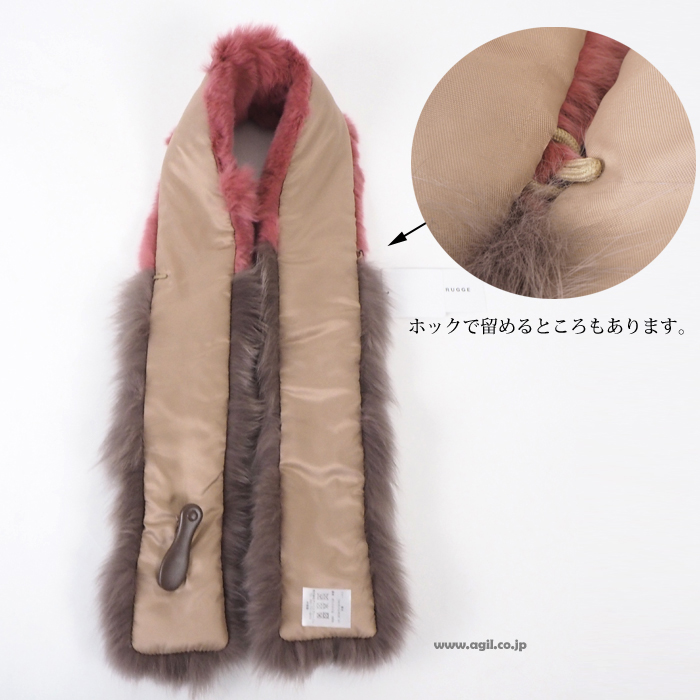 ATELIER BRUGGE アトリエブルージュ フォックスxレッキスファー ロングマフラー レディース
